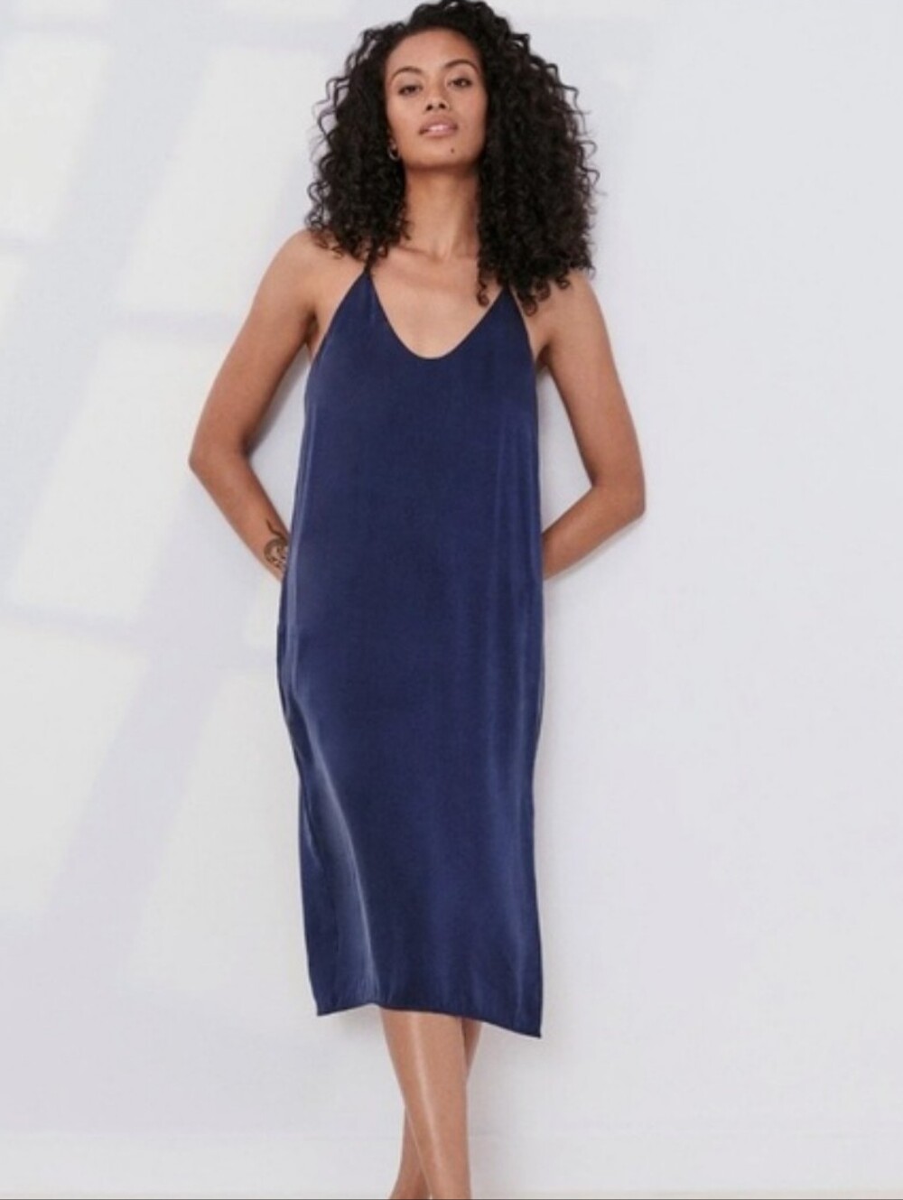 Lunya Washable Silk Blue Dress Size Medium